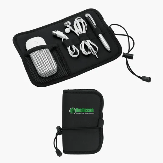 Somalia Neoprene Roll-Up Tech Organizer