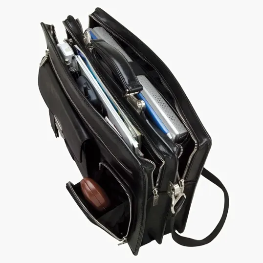 Rimini Full Grain Leather Briefcase — view 4