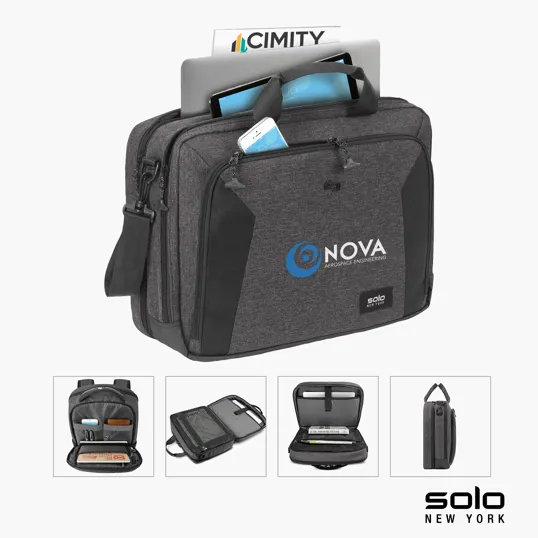 Solo New York Voyage Briefcase, TSA-Friendly Laptop Bag