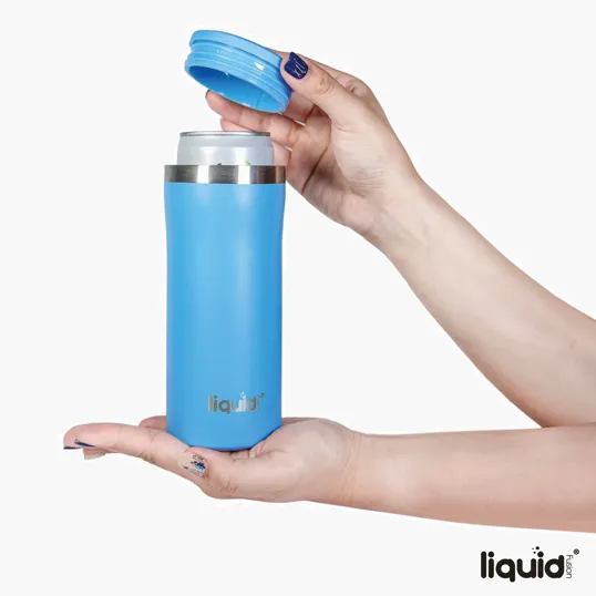 Sovrano Liquid Fusion® 12 oz. Double Wall Stainless Steel Skinny Can Cooler — view 11