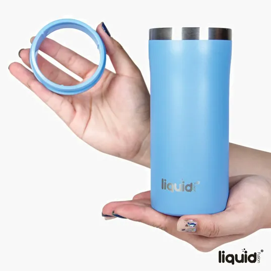 Sovrano Liquid Fusion® 12 oz. Double Wall Stainless Steel Skinny Can Cooler — view 12