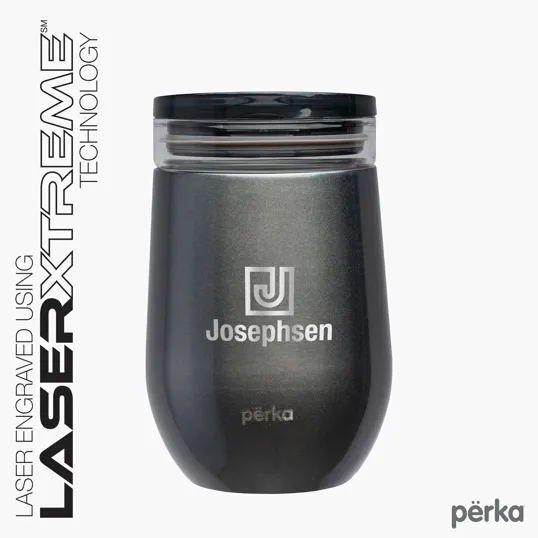 Perka® Taylor 12 oz. Double Wall Stainless Steel Wine Mug — view 2