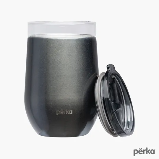 Perka® Taylor 12 oz. Double Wall Stainless Steel Wine Mug — view 3