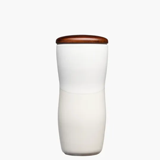 Sovrano Tarrazu 12 oz. Double Wall Ceramic Tumbler with Wood Lid — view 8