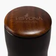 Sovrano Tarrazu 12 oz. Double Wall Ceramic Tumbler with Wood Lid — view 6