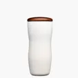 Sovrano Tarrazu 12 oz. Double Wall Ceramic Tumbler with Wood Lid — view 8