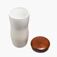 Sovrano Tarrazu 12 oz. Double Wall Ceramic Tumbler with Wood Lid — view 10
