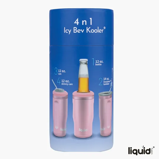 Liquid Fusion® Icy Bev Kooler® 4-In-1 Double Wall Stainless Steel Can Cooler / Tumbler — view 7