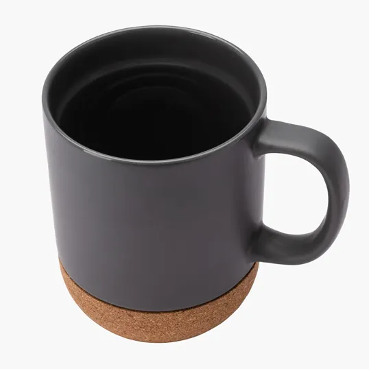 Kenya 14 oz. Ceramic Mug with Cork Base and Sliding Lid — view 14