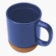 Kenya 14 oz. Ceramic Mug with Cork Base and Sliding Lid — view 10