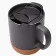 Kenya 14 oz. Ceramic Mug with Cork Base and Sliding Lid — view 13