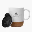 Kenya 14 oz. Ceramic Mug with Cork Base and Sliding Lid — view 16