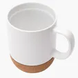 Kenya 14 oz. Ceramic Mug with Cork Base and Sliding Lid — view 18