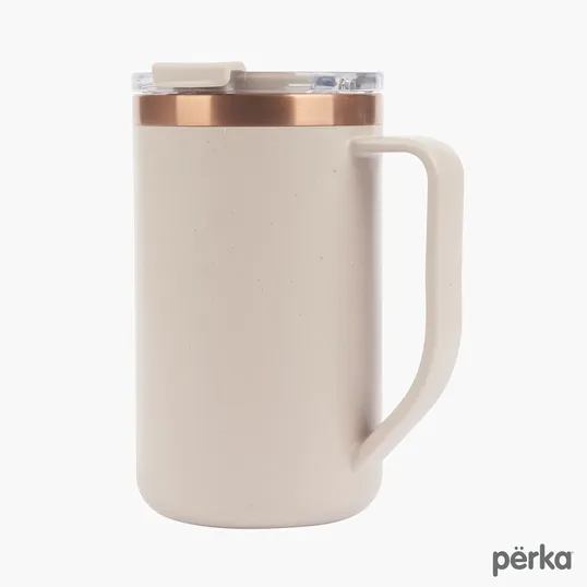 Perka® Guji 15 oz. Recycled Steel and Coffee Grounds Mug — view 3