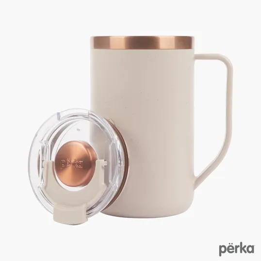 Perka® Guji 15 oz. Recycled Steel and Coffee Grounds Mug — view 4