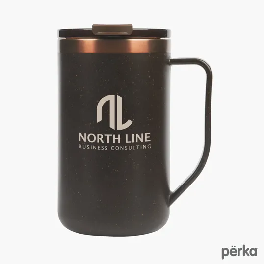 Perka® Guji 15 oz. Recycled Steel and Coffee Grounds Mug — view 8