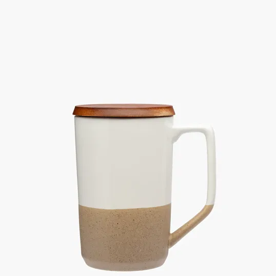 Sovrano Mogiana Two-Tone Ceramic Mug with Acacia Wood Lid, 15 oz. — view 8