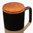 Sovrano Mogiana Two-Tone Ceramic Mug with Acacia Wood Lid, 15 oz. — view 6