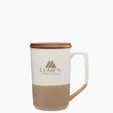 Sovrano Mogiana Two-Tone Ceramic Mug with Acacia Wood Lid, 15 oz. — view 7