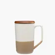 Sovrano Mogiana Two-Tone Ceramic Mug with Acacia Wood Lid, 15 oz. — view 8