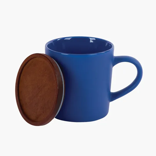 Sovrano Copenhagen 16 oz. Ceramic Mug with Acacia Wood Lid — view 8