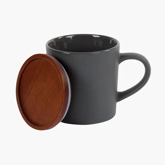 Sovrano Copenhagen 16 oz. Ceramic Mug with Acacia Wood Lid — view 11