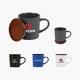Sovrano Copenhagen 16 oz. Ceramic Mug with Acacia Wood Lid