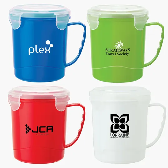 Heat It Up 24 oz. Soup and Oatmeal Cup with Snap-On Lid — view 2