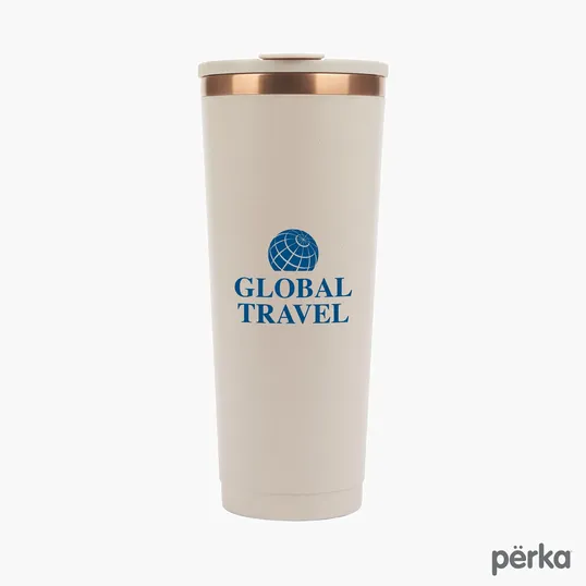 Perka® Barbarossa 24 oz. Recycled Steel and Coffee Grounds Tumbler — view 2