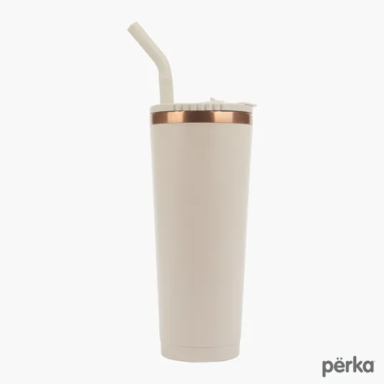 Perka® Barbarossa 24 oz. Recycled Steel and Coffee Grounds Tumbler — view 3