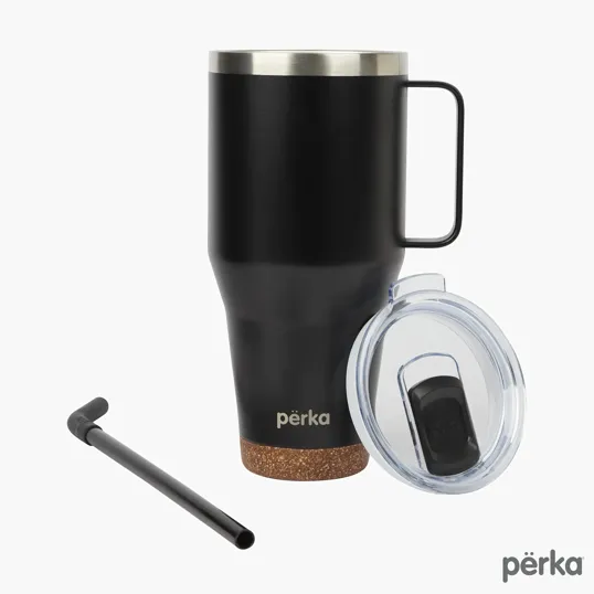 Perka® Hartford 40 oz. Double Wall Stainless Steel Travel Mug — view 2