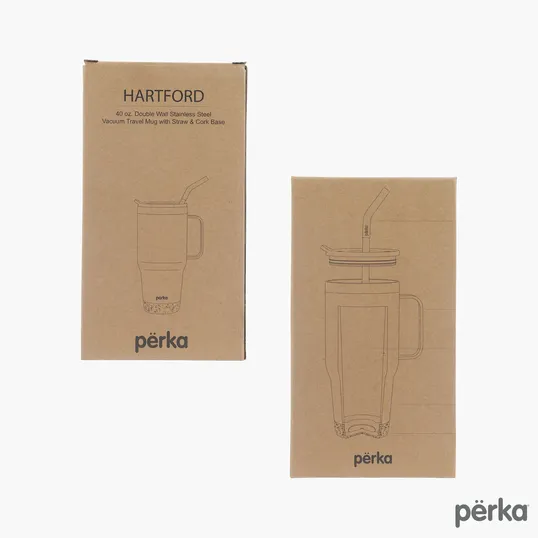 Perka® Hartford 40 oz. Double Wall Stainless Steel Travel Mug — view 5
