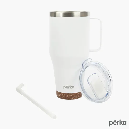 Perka® Hartford 40 oz. Double Wall Stainless Steel Travel Mug — view 7