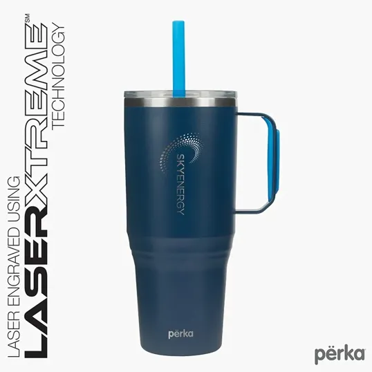 Perka® Portofino 36 oz. Double Wall Recycled Stainless Steel Travel Mug — view 7