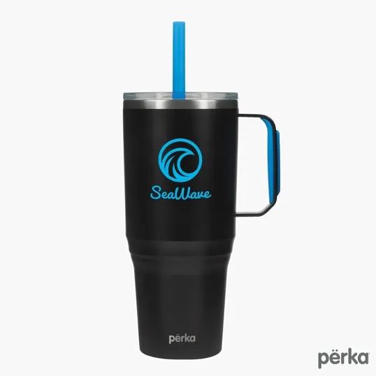 Perka® Portofino 36 oz. Double Wall Recycled Stainless Steel Travel Mug — view 11