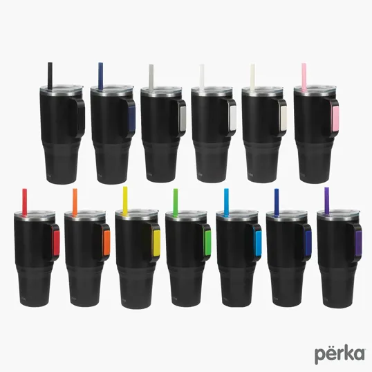 Perka® Portofino 36 oz. Double Wall Recycled Stainless Steel Travel Mug — view 19