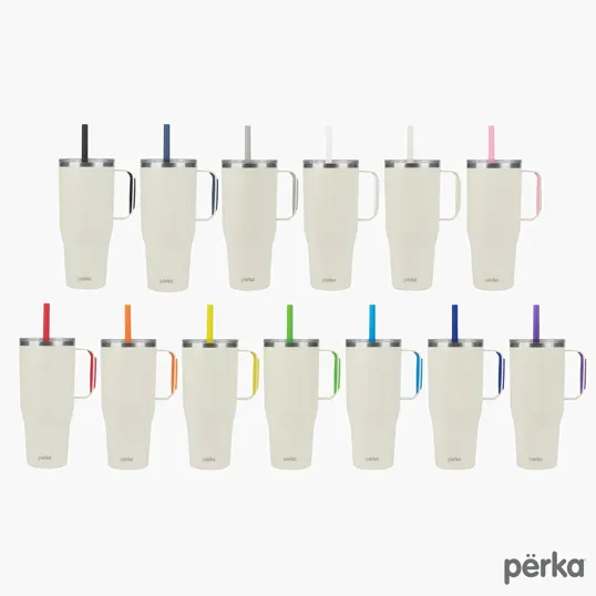 Perka® Portofino 36 oz. Double Wall Recycled Stainless Steel Travel Mug — view 29