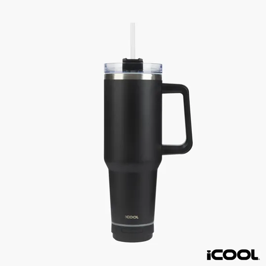 iCOOL® Borrego 40 oz. Double Wall Stainless Steel Travel Mug with Speaker — view 3