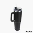 iCOOL® Borrego 40 oz. Double Wall Stainless Steel Travel Mug with Speaker — view 4