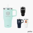 Perka® Myrton 20 oz. Recycled Stainless Steel Travel Mug