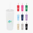 Sovrano Bayard 24 oz. Double Wall Steel/PP Liner Straw Tumbler