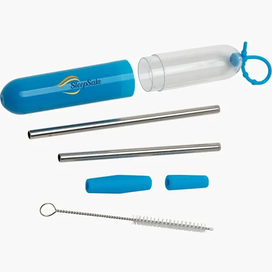 Paloma 5-Piece Stainless Steel Straw Set — view 3