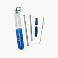 Paloma 5-Piece Stainless Steel Straw Set — view 8