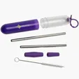 Paloma 5-Piece Stainless Steel Straw Set — view 9