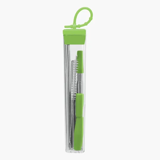 Valumark Cosmopolitan 7-Piece Stainless Steel Straw Set — view 3