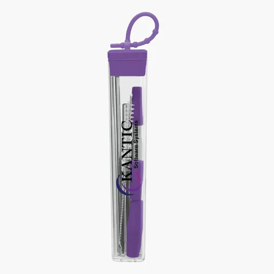 Valumark Cosmopolitan 7-Piece Stainless Steel Straw Set — view 10