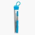 Valumark Cosmopolitan 7-Piece Stainless Steel Straw Set — view 6