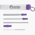 Valumark Cosmopolitan 7-Piece Stainless Steel Straw Set — view 8