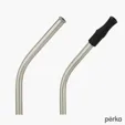 Perka® Castellana 6-Piece Stainless Steel Straw & Utensil Set — view 6