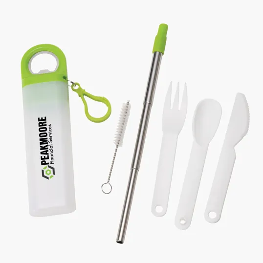 Griffith 3-in-1 Metal Straw, Cutlery Set & Bottle Opener — view 9